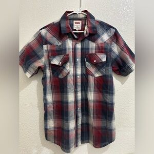 Men’s Levi's Red and Blue Plaid Shirt